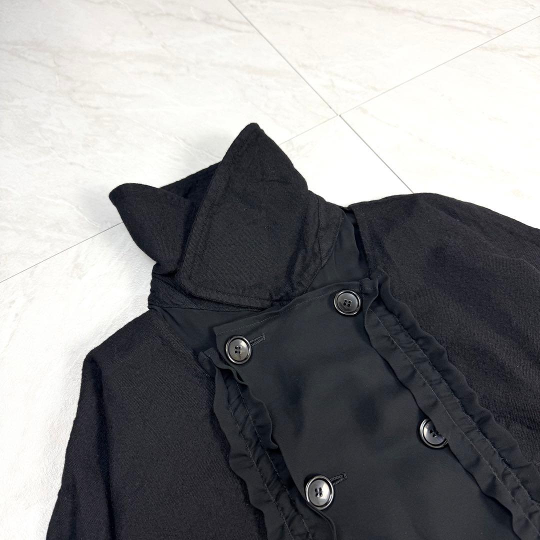 トリコ コムデギャルソン フリル ドッキング テーラード ジャケット 黒 S