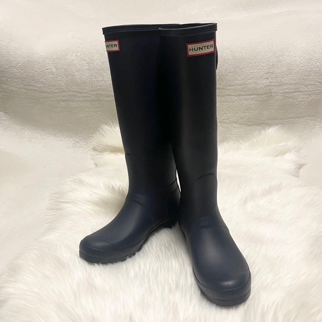 HUNTER ハンター レインブーツ オリジナル トール ネイビー UK6