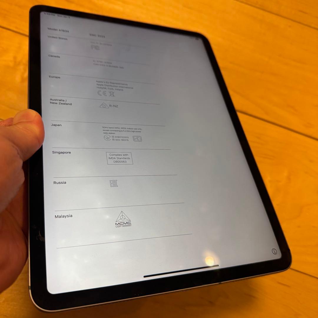 水没&画面不具合 iPad Pro 11インチ第1世代 256GBスペースグレー