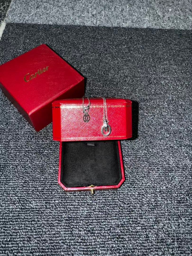 こころ様カルティエ 定番ダブルリングネックレス