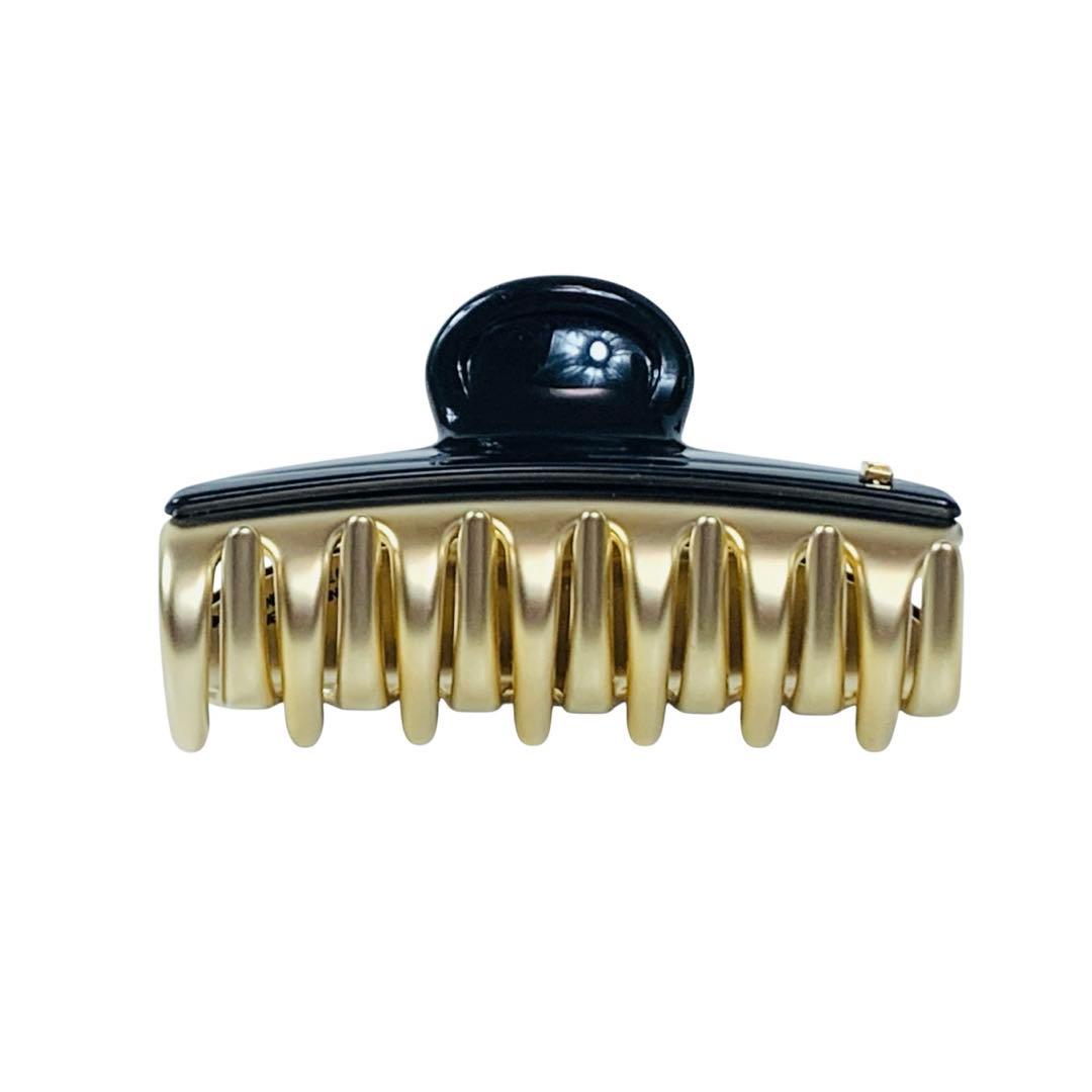 新品未使用品　Alexandre de paris　ヘアクリップ　M 黒✖️金