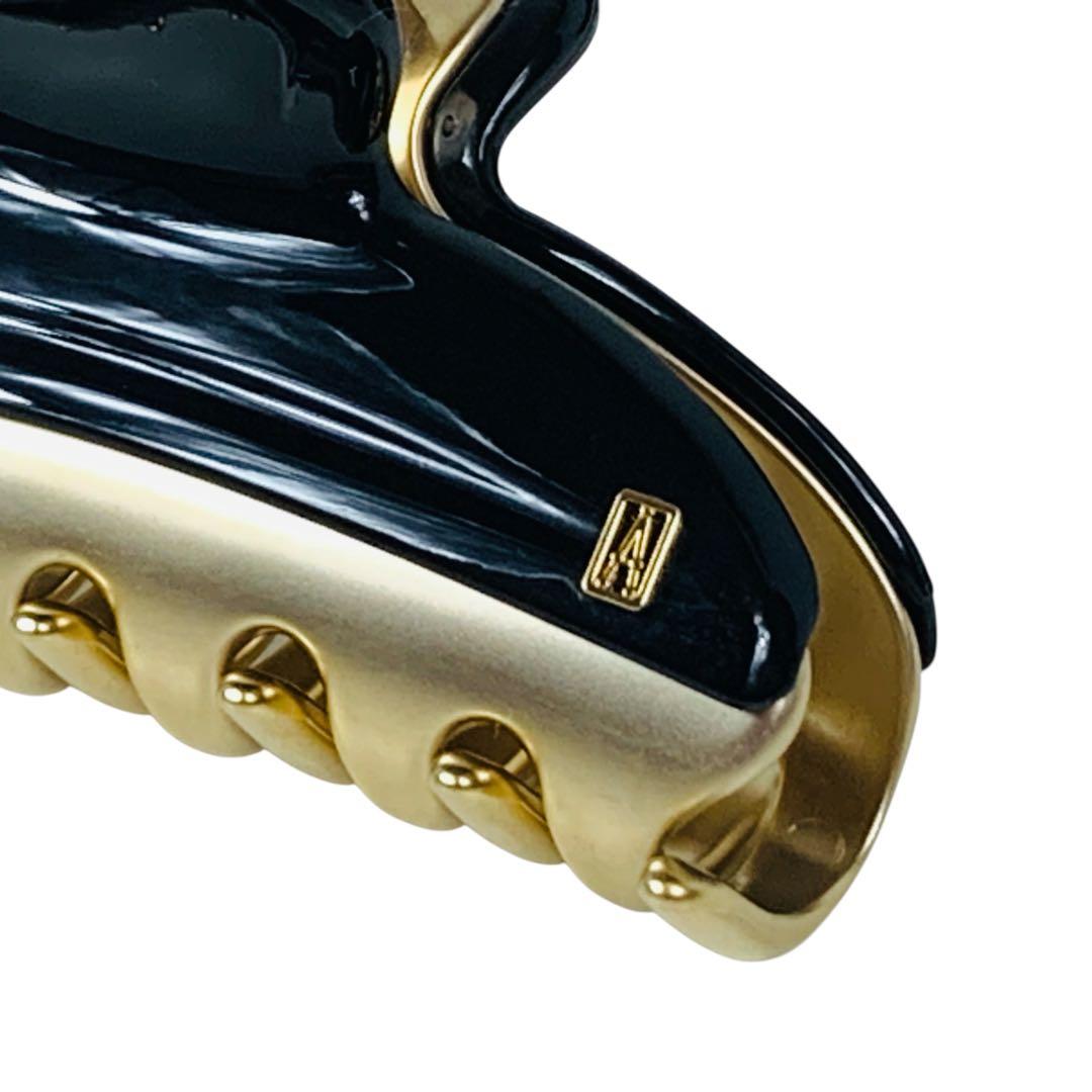 新品未使用品　Alexandre de paris　ヘアクリップ　M 黒✖️金