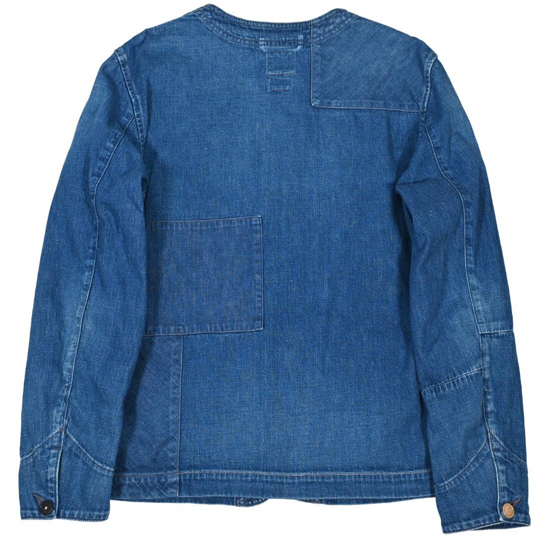 オアスロウ　エンジニアジャケット　ノーカラー　デニム　コンチョ　Sサイズ