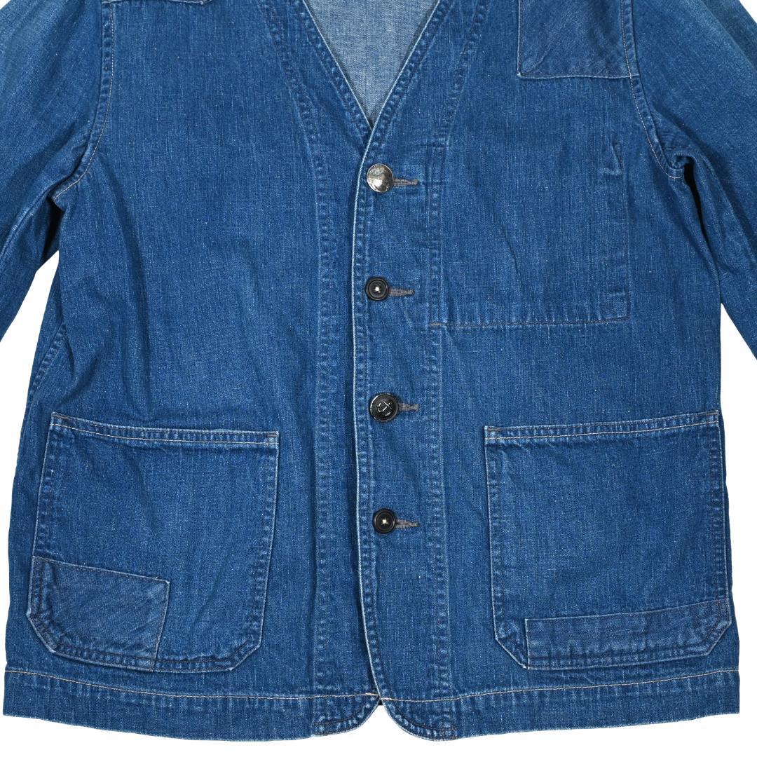 オアスロウ　エンジニアジャケット　ノーカラー　デニム　コンチョ　Sサイズ