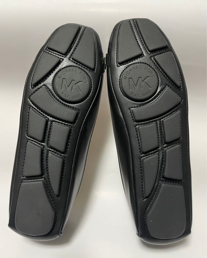 MICHAEL KORS 黒 レザー フラットシューズ モカシン