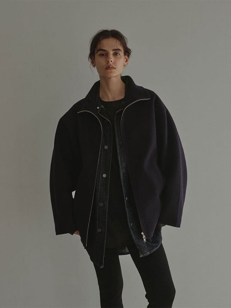 ETRE TOKYO メルトンスタンドネックリバーブルゾン