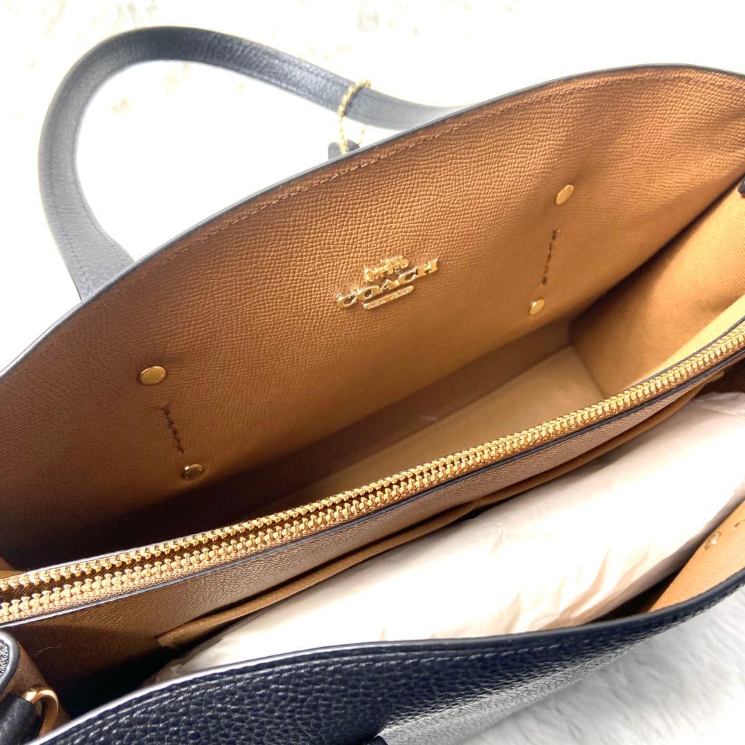 【COACH】美品！2way レザー　ハンドバッグ　ショルダーバック　ブラック