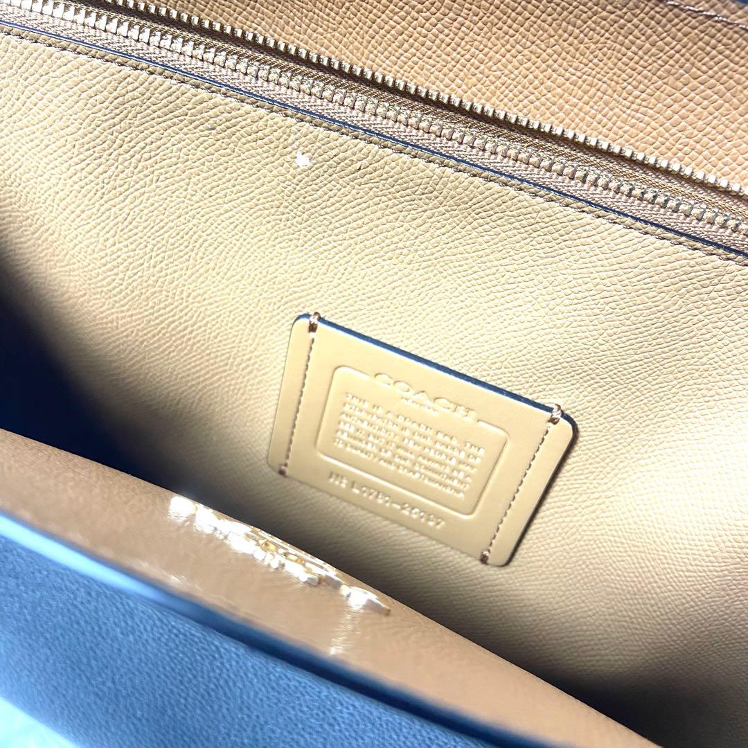 【COACH】美品！2way レザー　ハンドバッグ　ショルダーバック　ブラック