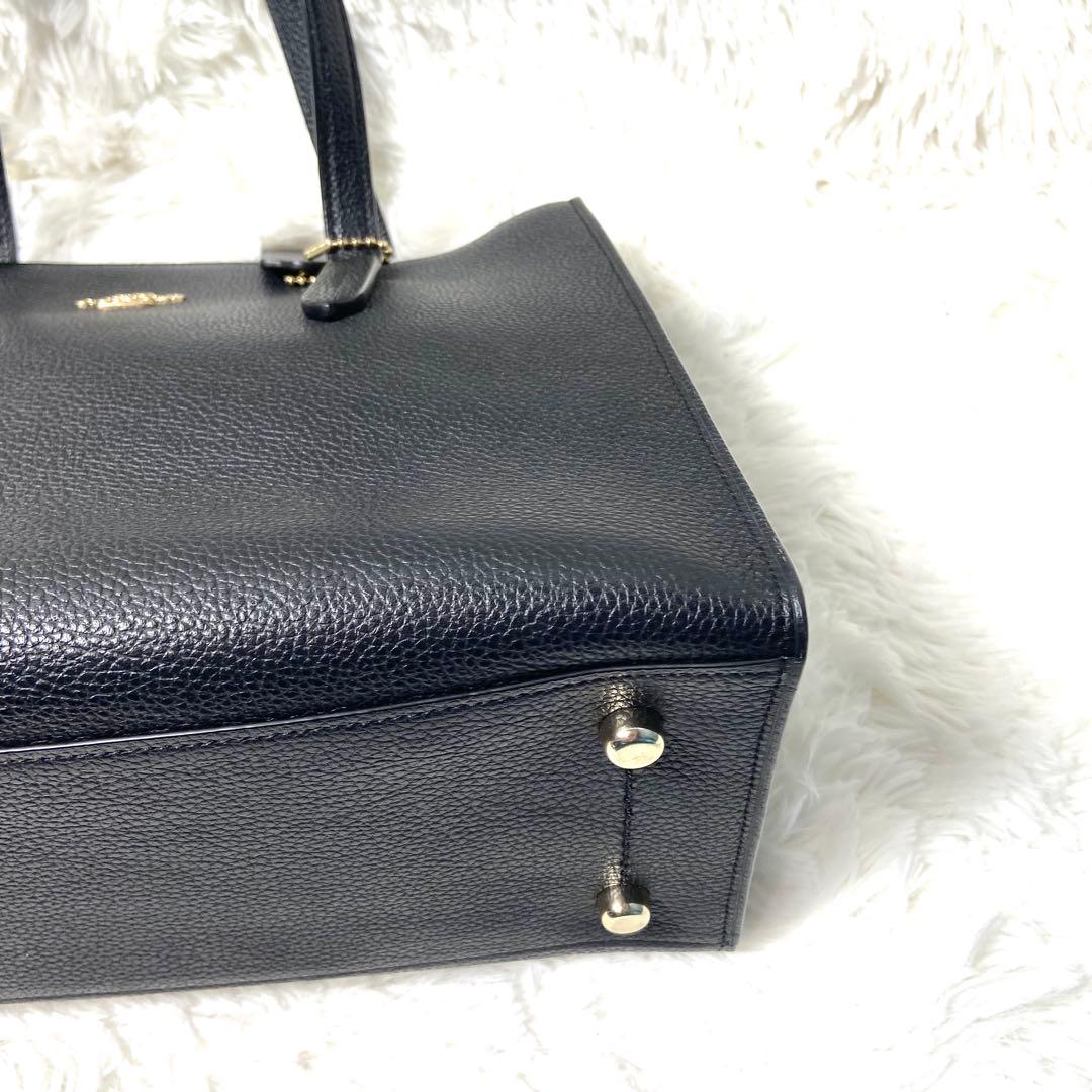 【COACH】美品！2way レザー　ハンドバッグ　ショルダーバック　ブラック