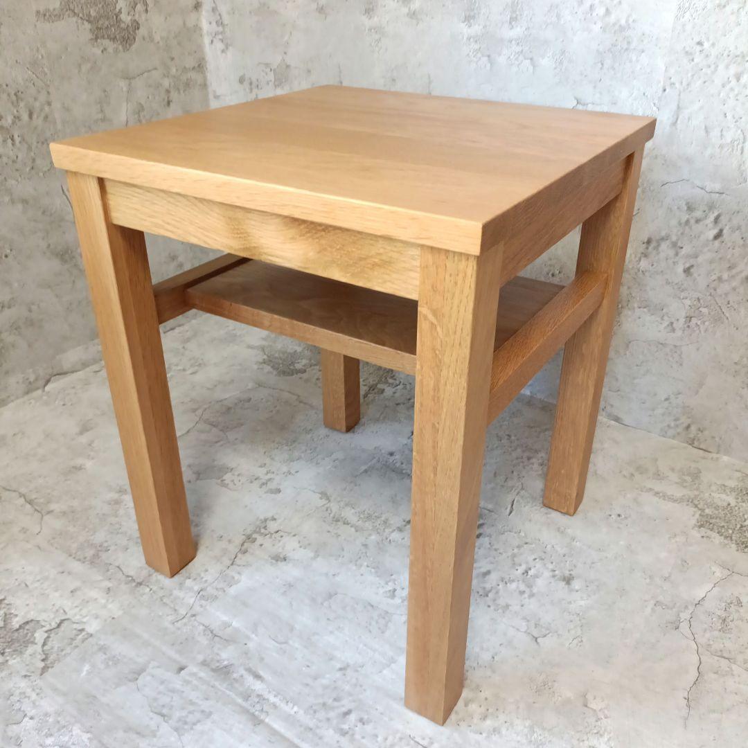 廃盤品　無印良品 オーク無垢材 サイドテーブル ベンチ