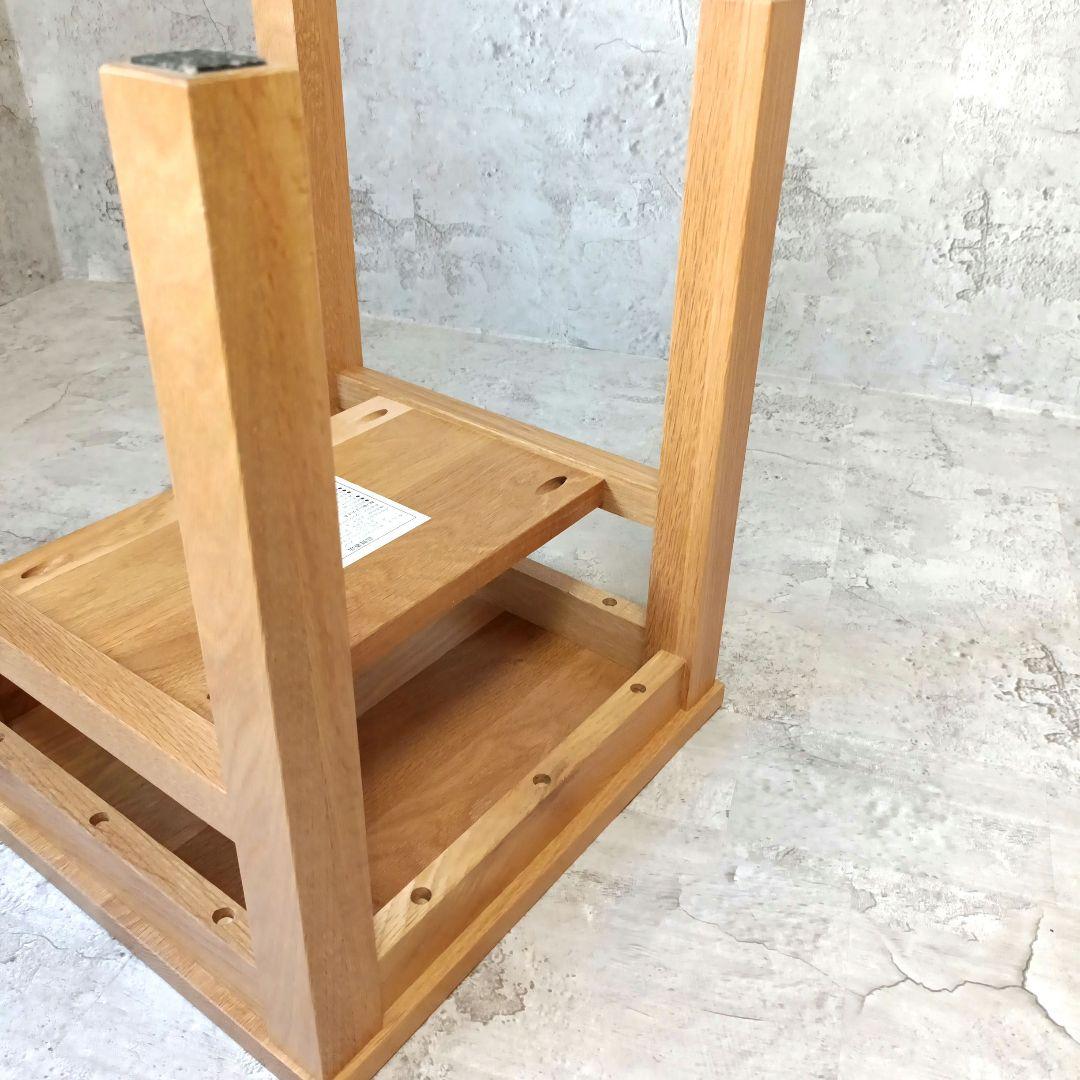 廃盤品　無印良品 オーク無垢材 サイドテーブル ベンチ