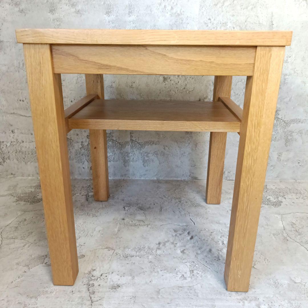 廃盤品　無印良品 オーク無垢材 サイドテーブル ベンチ