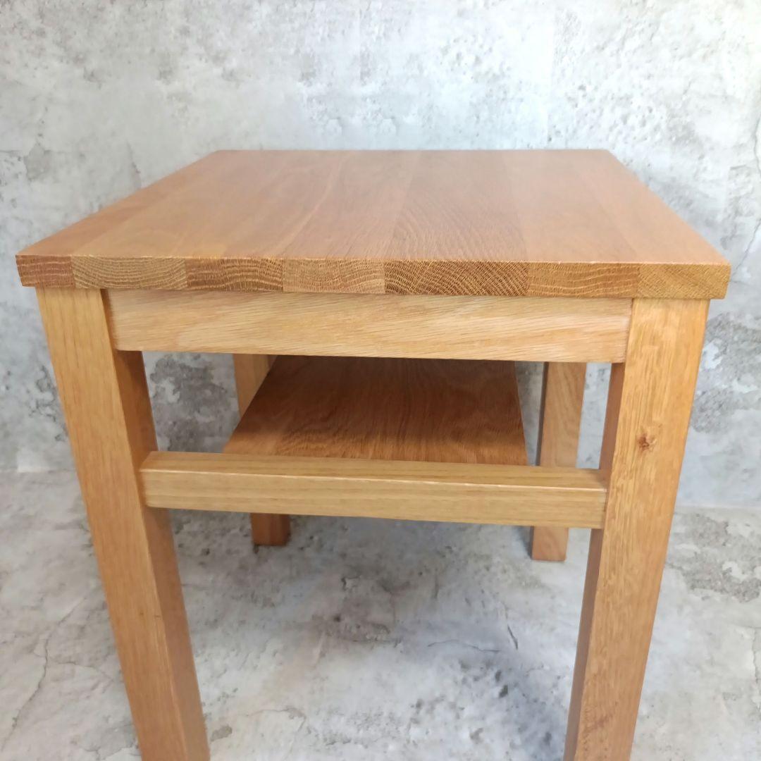 廃盤品　無印良品 オーク無垢材 サイドテーブル ベンチ