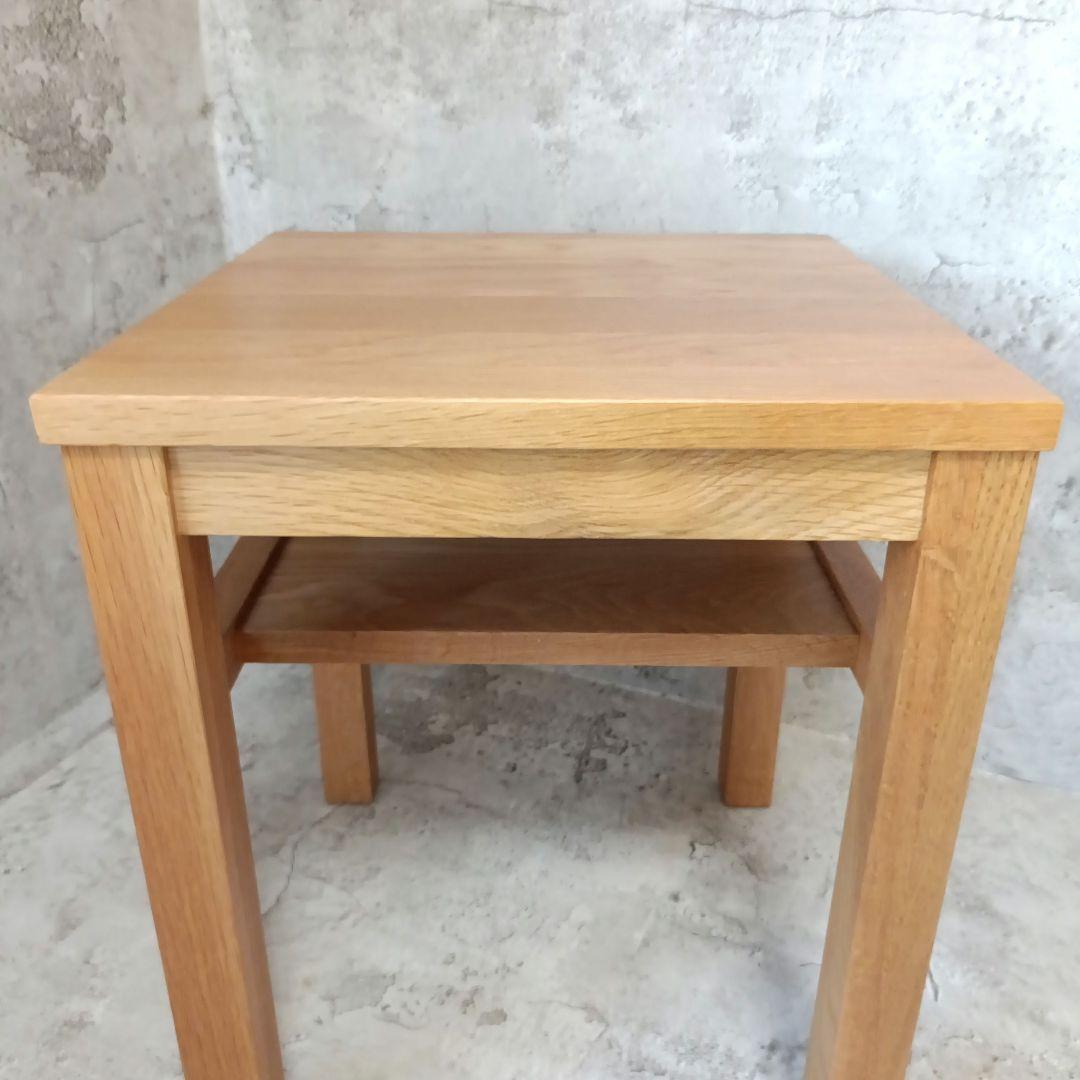廃盤品　無印良品 オーク無垢材 サイドテーブル ベンチ