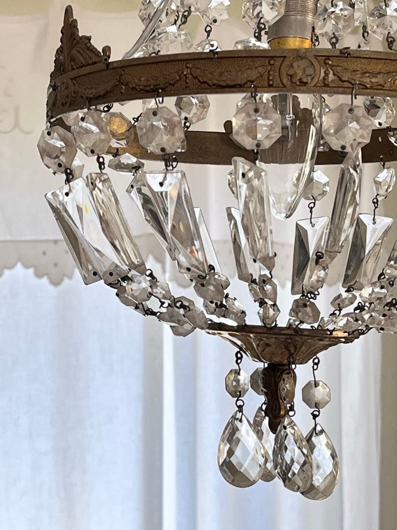 【美品】フランスアンティーク エンパイア様式 1灯シャンデリア[3608]