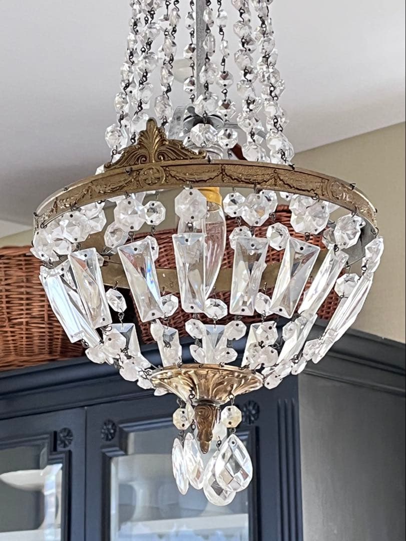 【美品】フランスアンティーク エンパイア様式 1灯シャンデリア[3608]