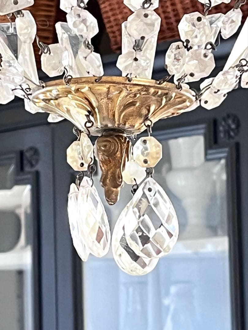 【美品】フランスアンティーク エンパイア様式 1灯シャンデリア[3608]