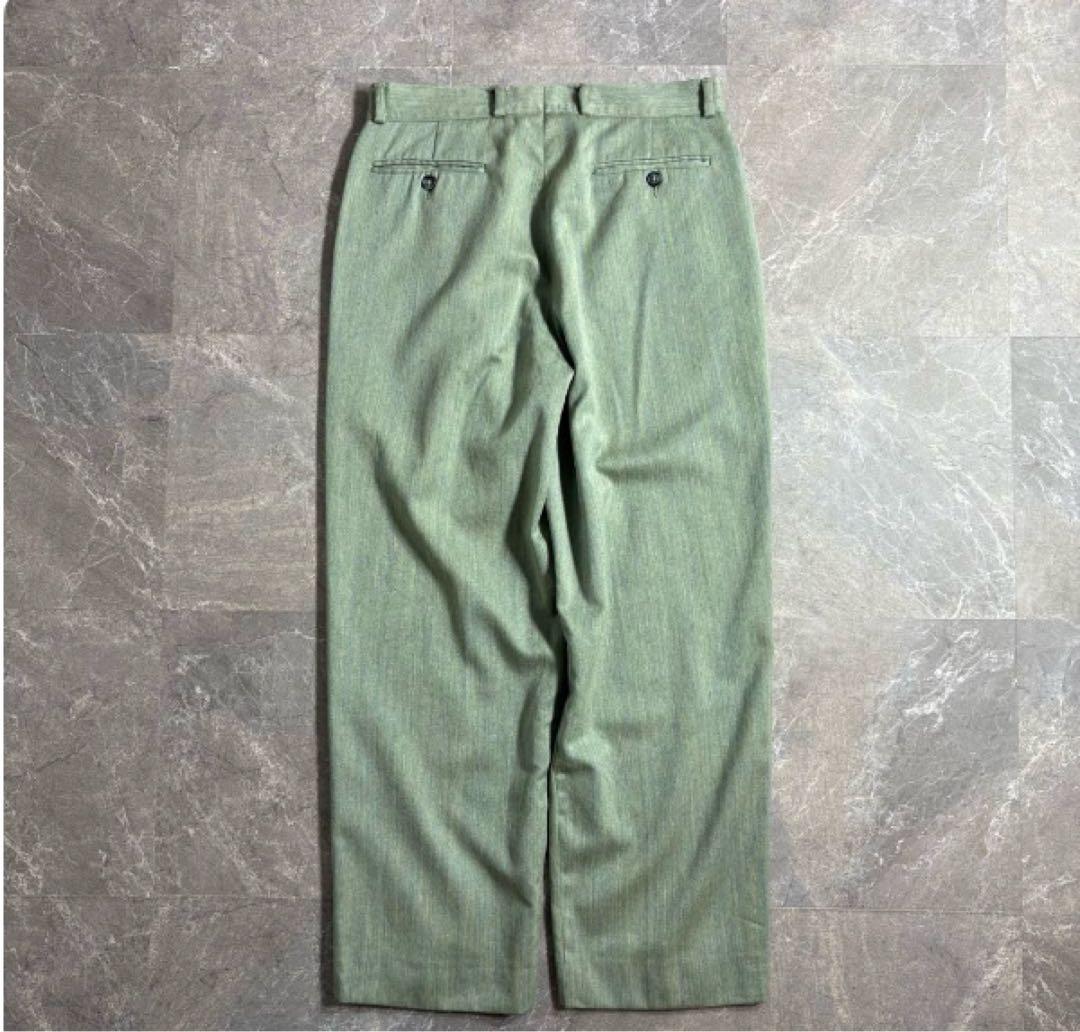 最終値下げVintageウールワイドスラックス 90s3タックイタリア製opti
