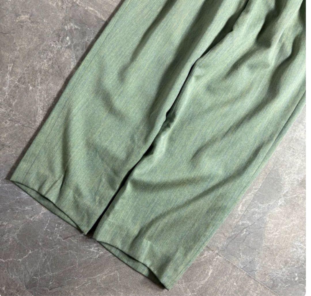 最終値下げVintageウールワイドスラックス 90s3タックイタリア製opti