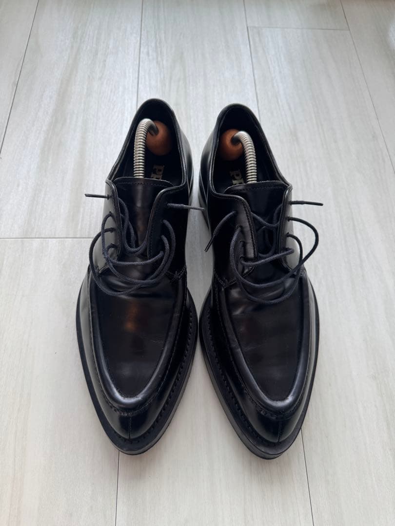 靴 PRADA Leather U-Tip Derby Shoes 13aw