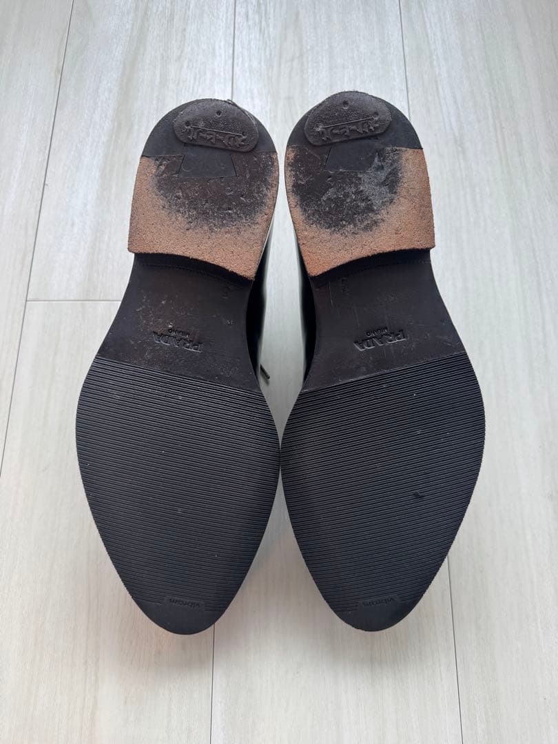 靴 PRADA Leather U-Tip Derby Shoes 13aw