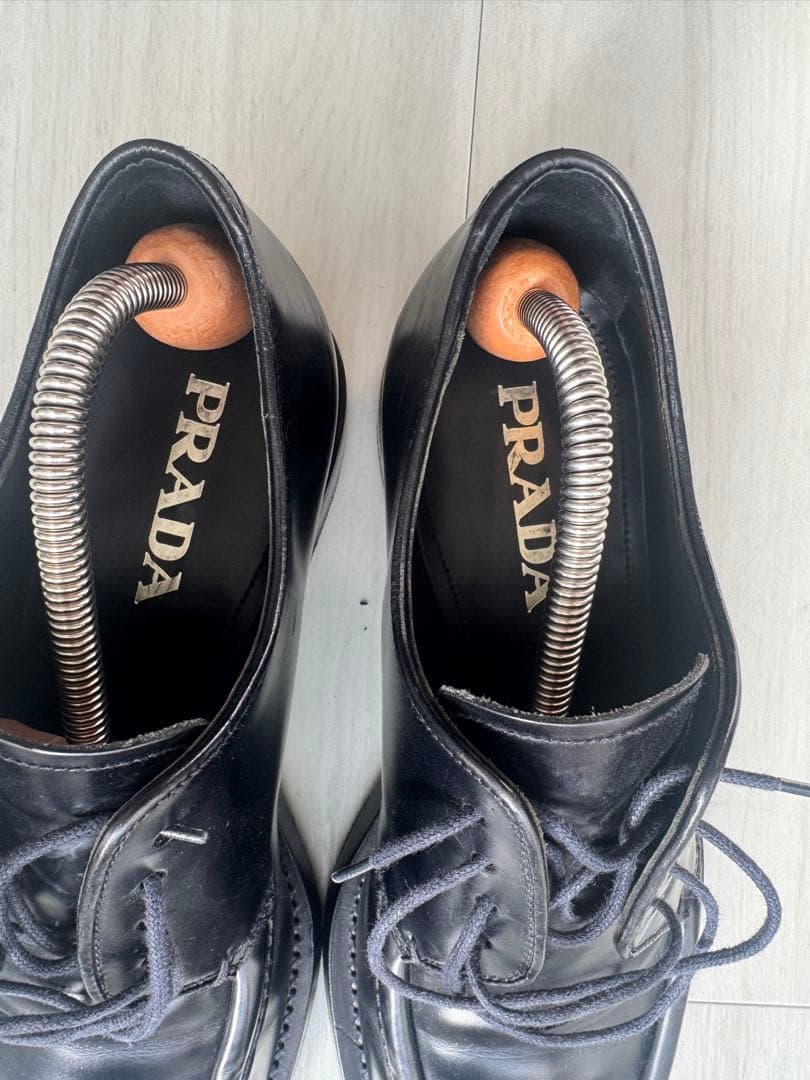 靴 PRADA Leather U-Tip Derby Shoes 13aw