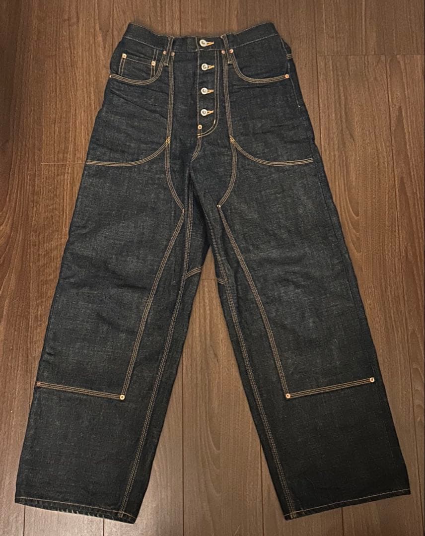 美品　SUGARHILL シュガーヒル　ダブルニー　インディゴ　リジットデニム