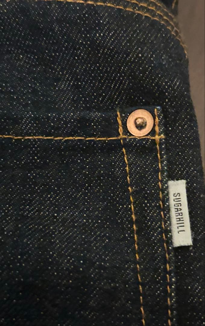 美品　SUGARHILL シュガーヒル　ダブルニー　インディゴ　リジットデニム