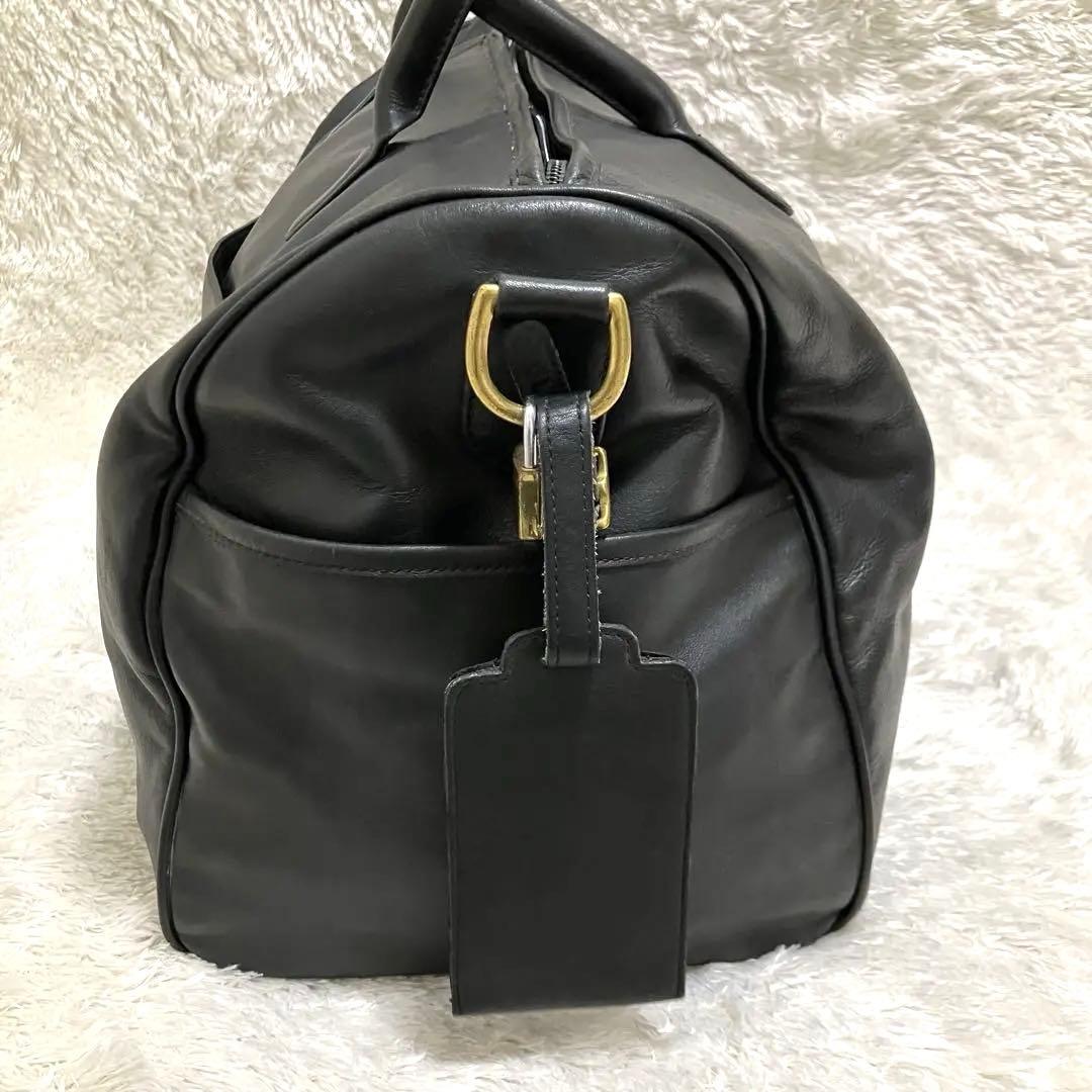 美品✨オールドコーチ USA製 ボストンバッグ レザー ブラック 2way