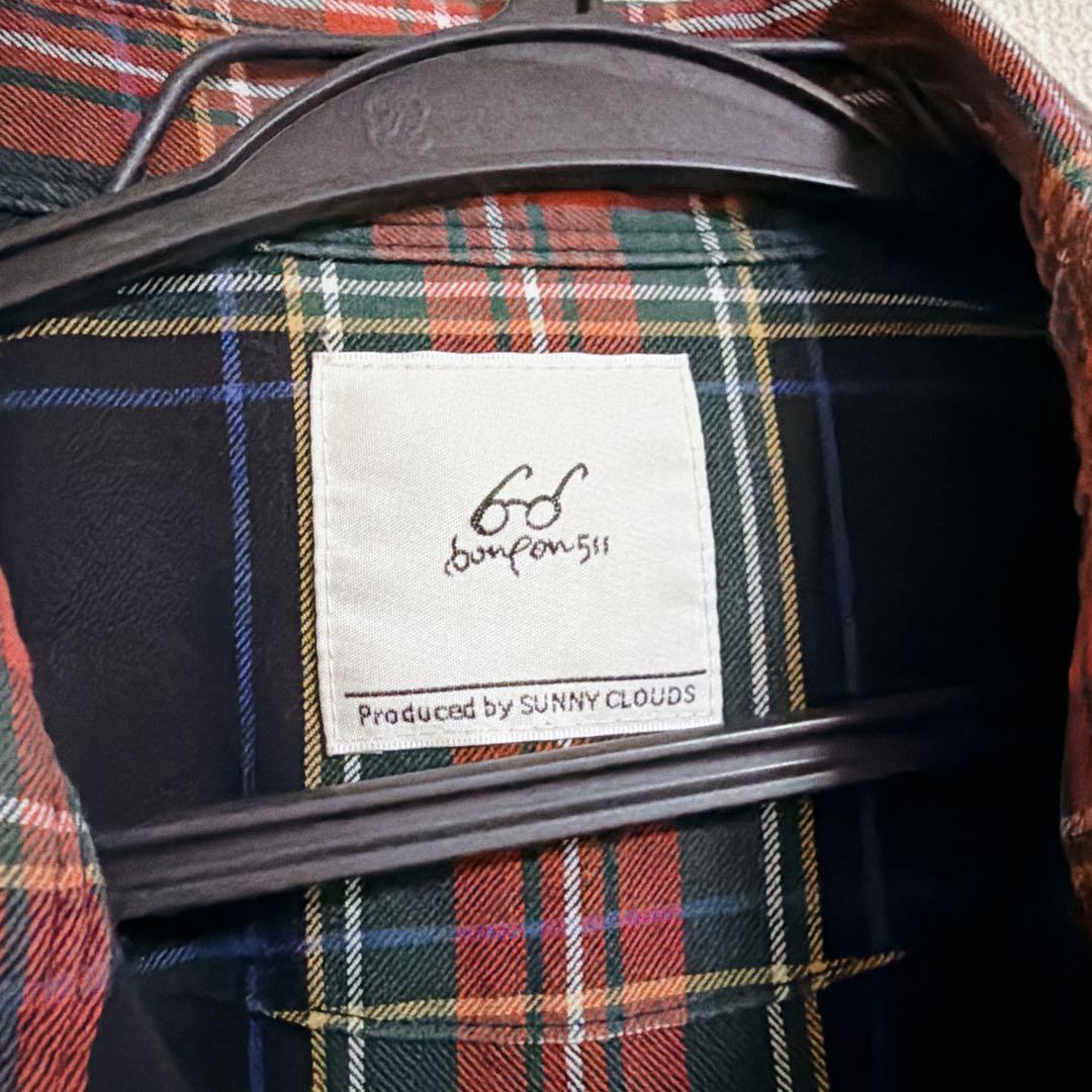 ワンピース ロング タータンチェック 赤 bonpon　フェリシモ pon LL