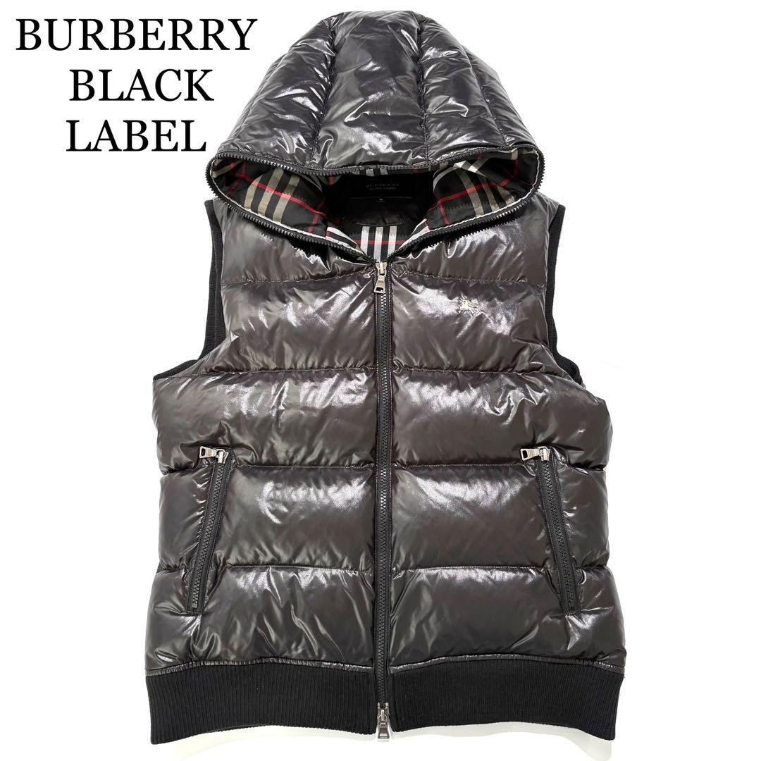 【極美品】BURBERRY BLACK LABEL ダウンベスト チェック M