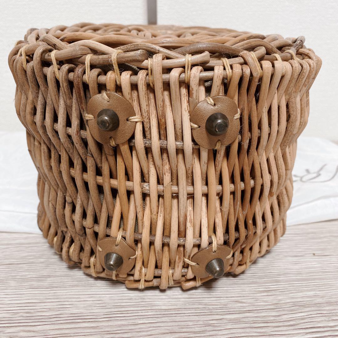 美品　エバゴス 2WAY ハンドバッグ ショルダーバッグ ストロー かごバッグ