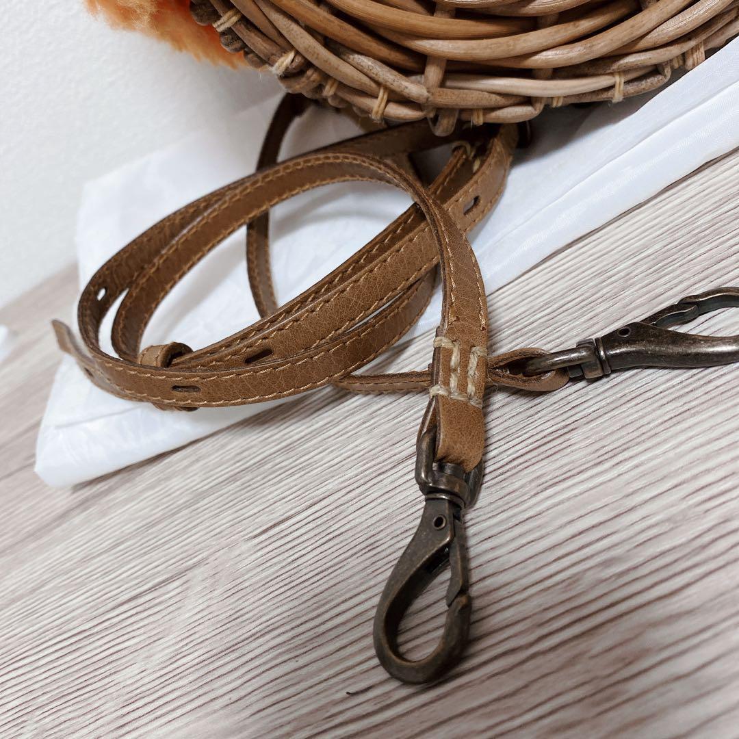 美品　エバゴス 2WAY ハンドバッグ ショルダーバッグ ストロー かごバッグ