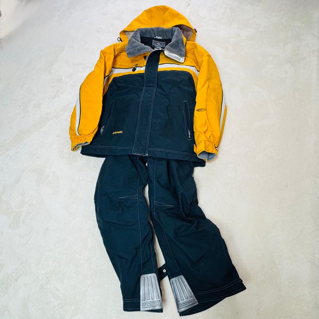 ゴールドウイン　スキーウェア　紺黄色　L 男性用　手袋プレゼント