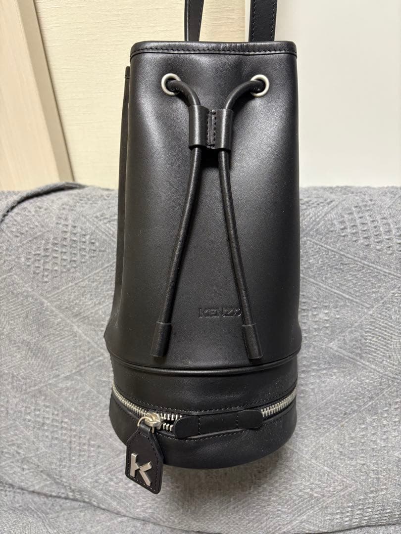 KENZO 筒形バケツ型ショルダーバッグ