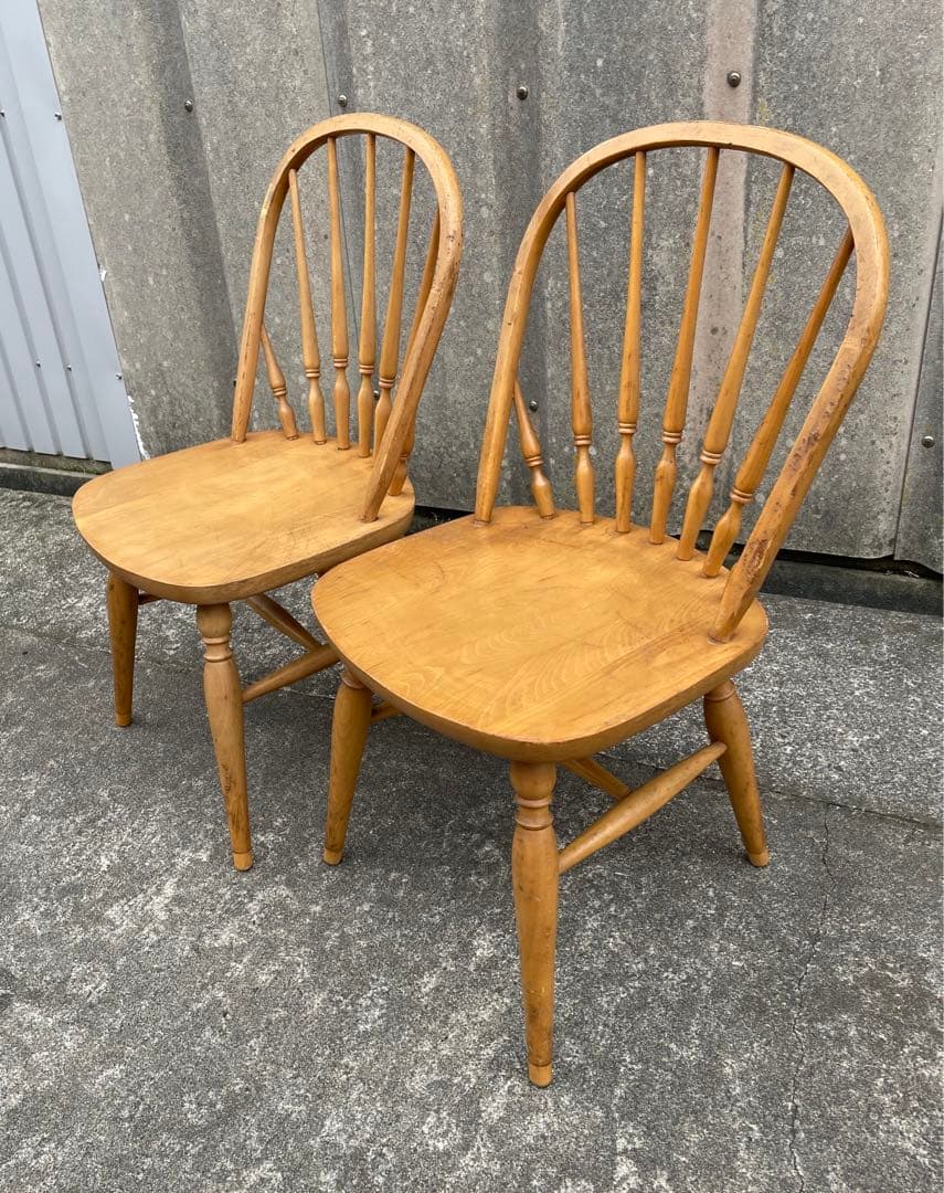 ビンテージ/飛騨家具/WINDS/太平/ウィンザーチェア/フープバックチェア/②