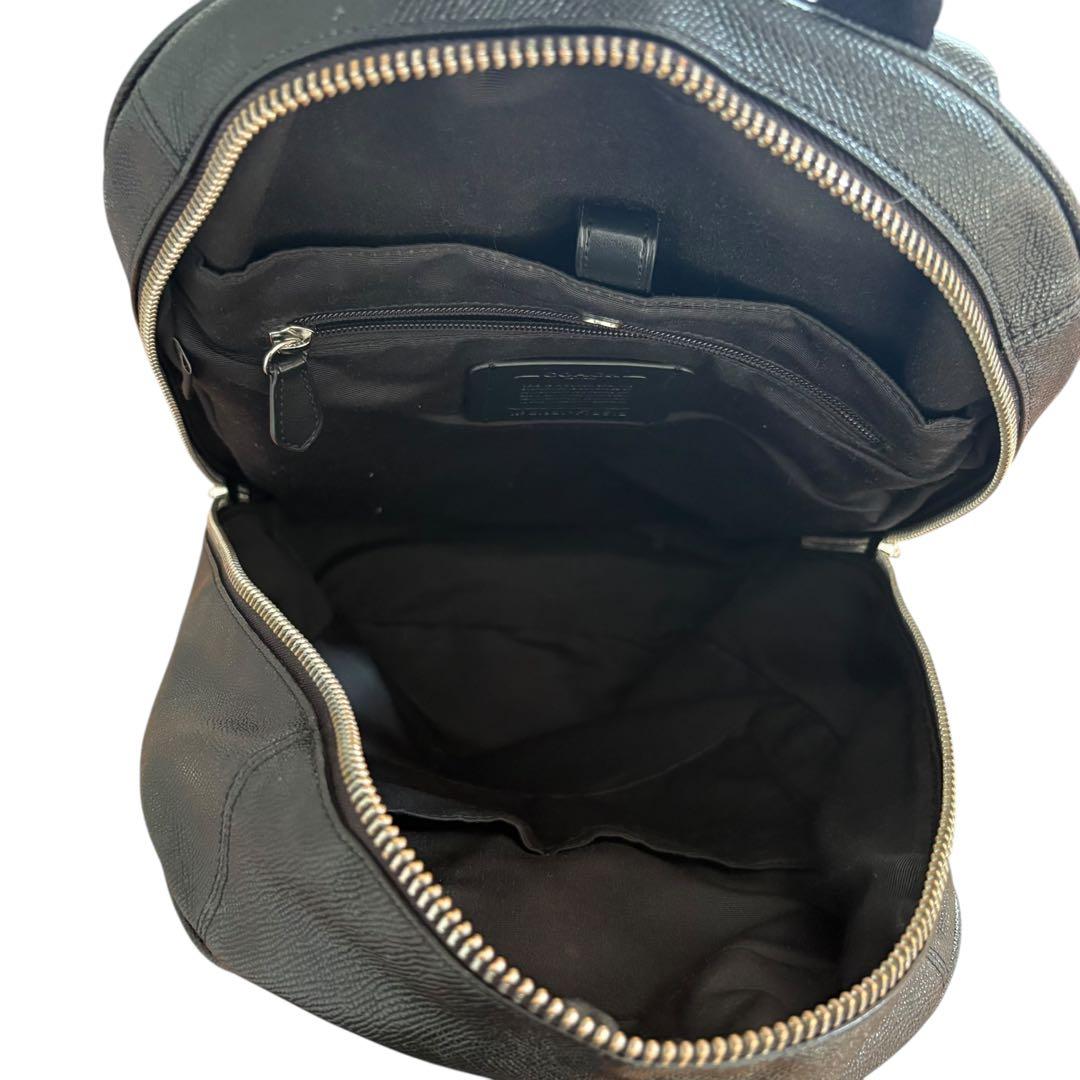 美品✨COACH コーチ レザーリュック 黒 シボ革　A4収納可 バッグパック