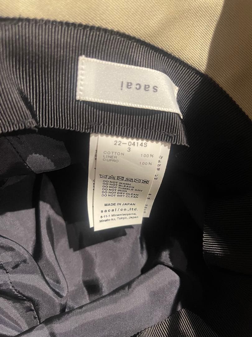SACAI バケットハット カーキ サイズ3
