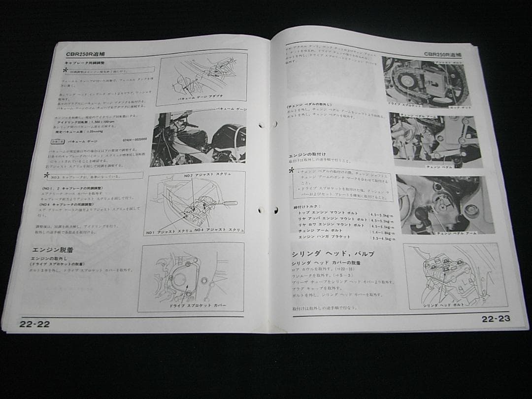 ホンダ CBR250R (MC14・MC17・MC19) サービスマニュアル