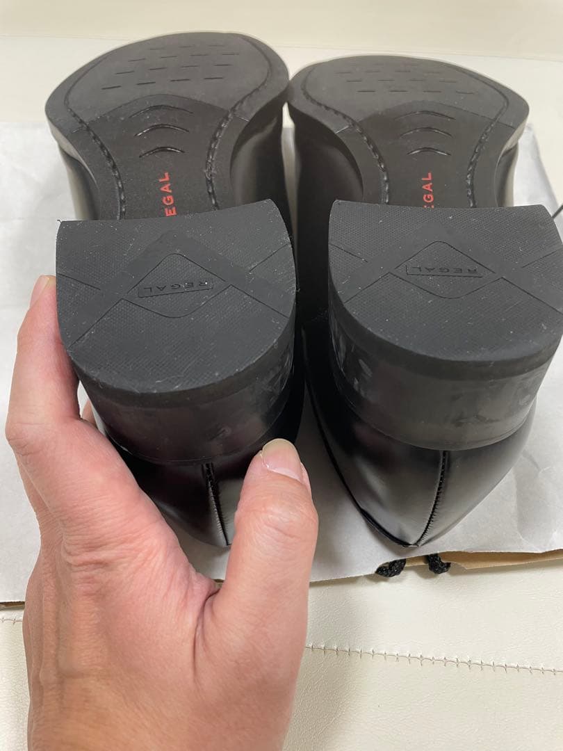 ブラック レザー ストレートチップ ビジネスシューズ