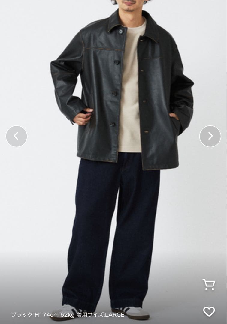 SKOOKUM / スクーカム 別注 バッファローレザー カバーオール　茶芯