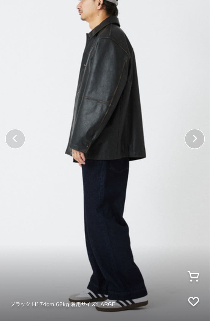 SKOOKUM / スクーカム 別注 バッファローレザー カバーオール　茶芯