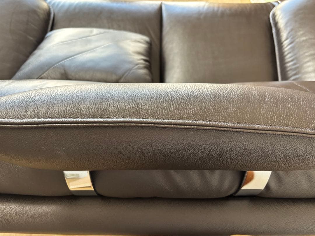 ネクターさん専用 2人掛けマットブラウン•ハイバックソファ革