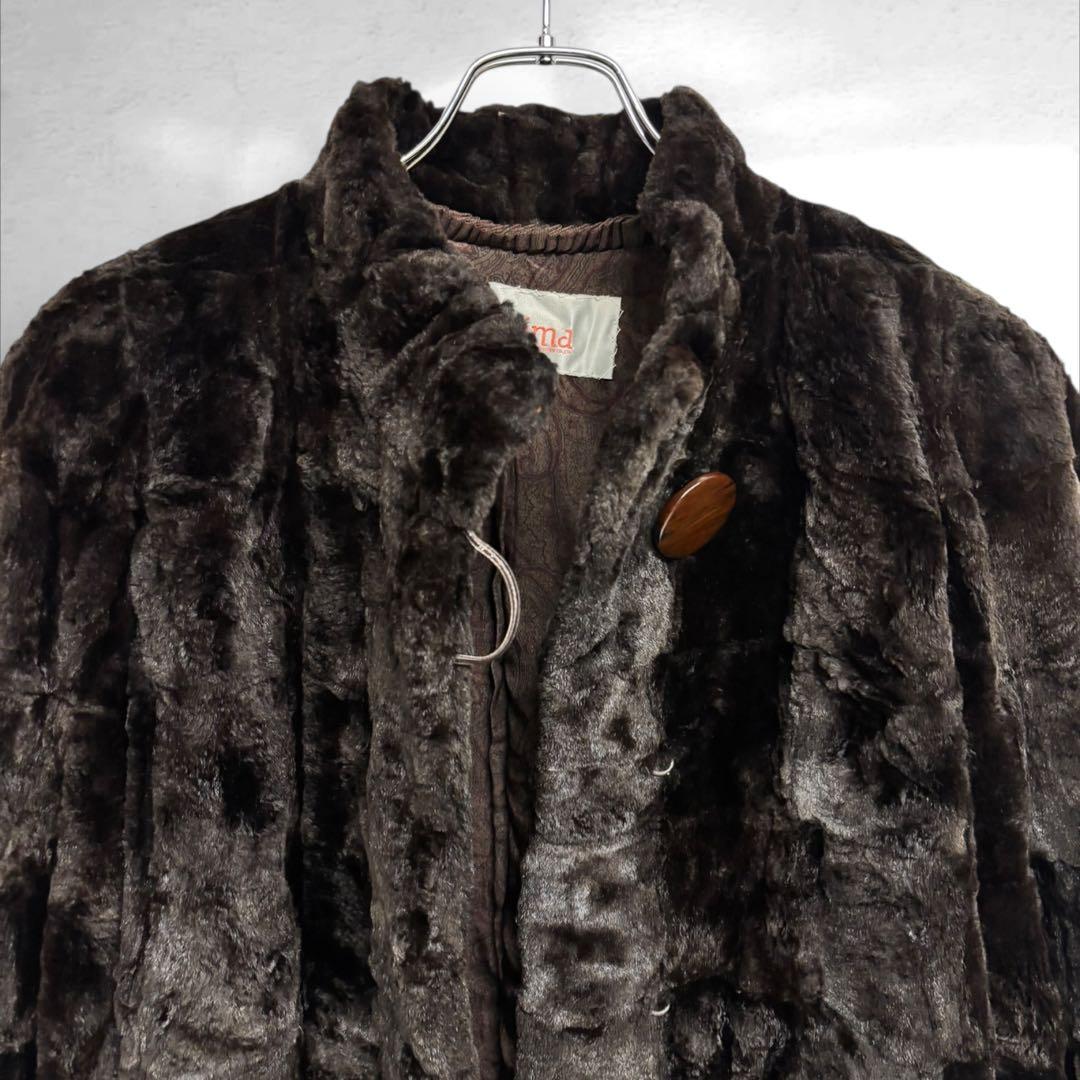 アルティマ　シェアードミンクファーコート アウター 毛皮　ブラウンF （C0
