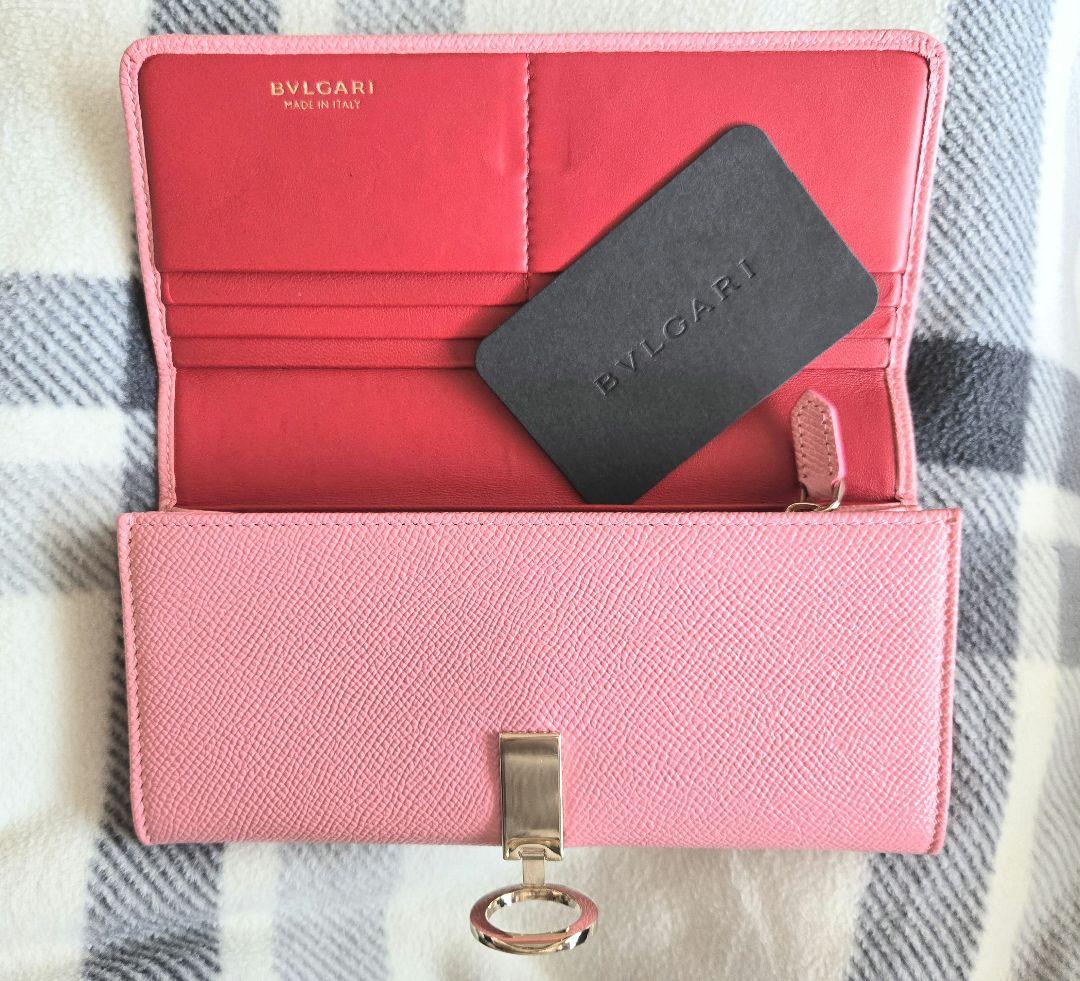 【美品】正規品！BVLGARI ピンク レディース長財布