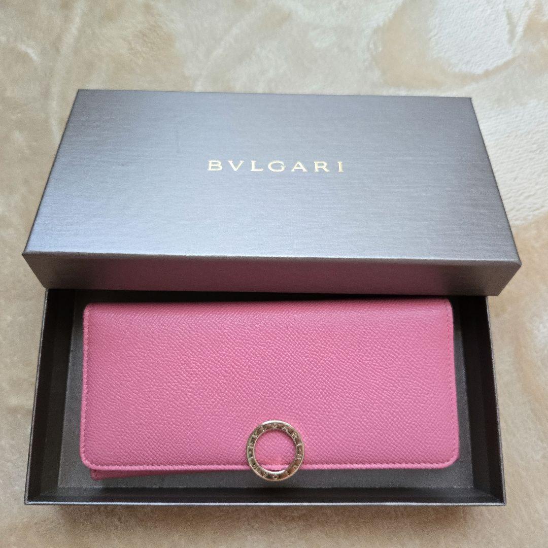 【美品】正規品！BVLGARI ピンク レディース長財布