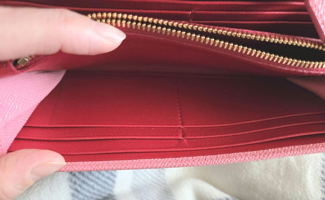 【美品】正規品！BVLGARI ピンク レディース長財布