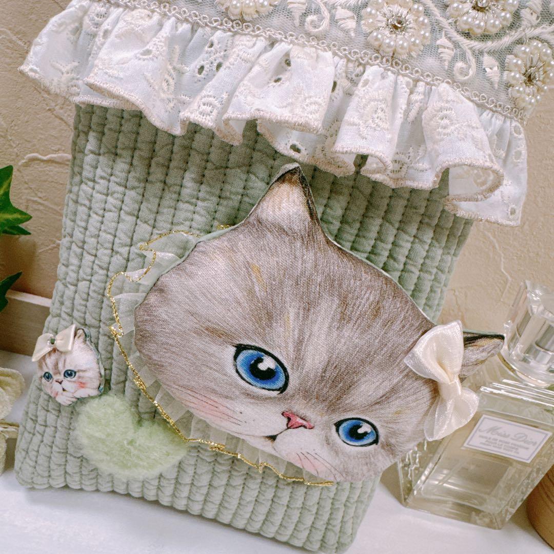 ゆ*ら様 コヤンイサムチョン♡ルミちゃんのインド刺繍×若草ヌビスマホショルダー♡