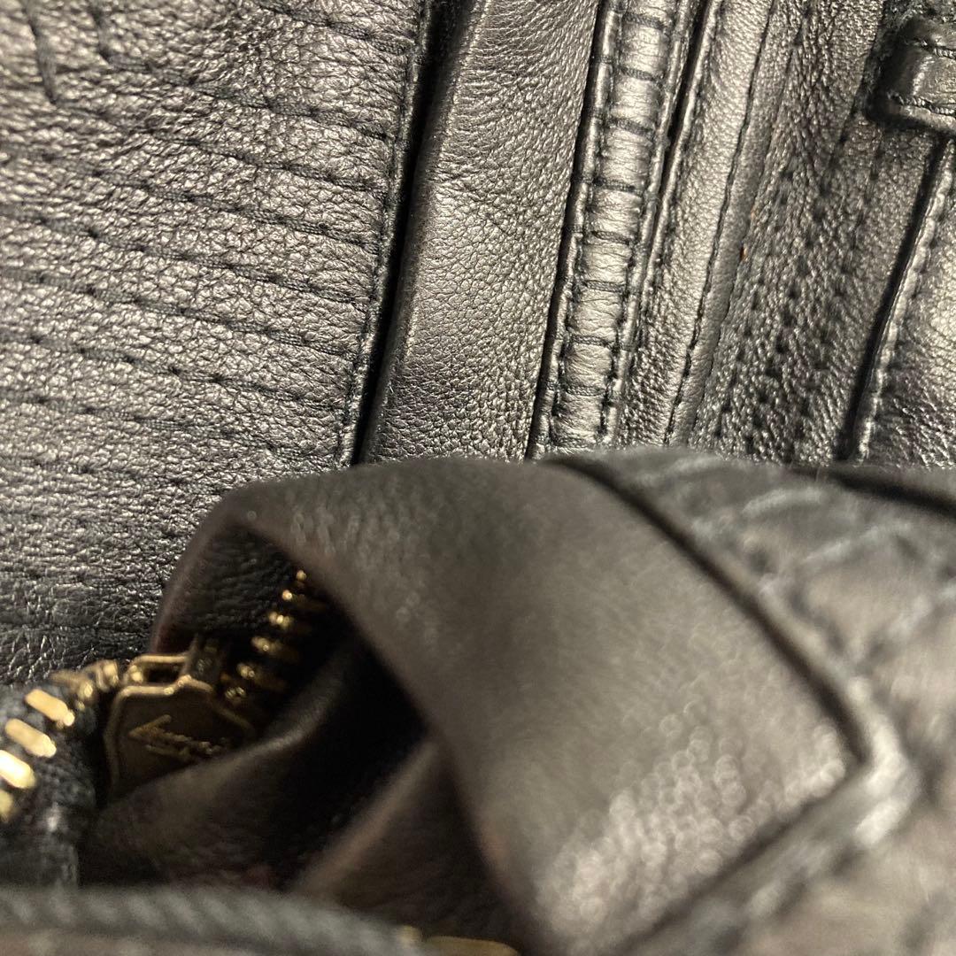 美品　BALMAIN バルマン　ラムレザー　パンツ　38 ブラック　BLACK