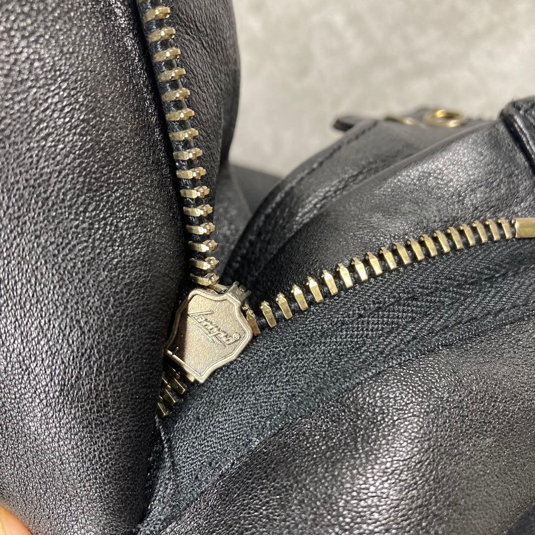 美品　BALMAIN バルマン　ラムレザー　パンツ　38 ブラック　BLACK